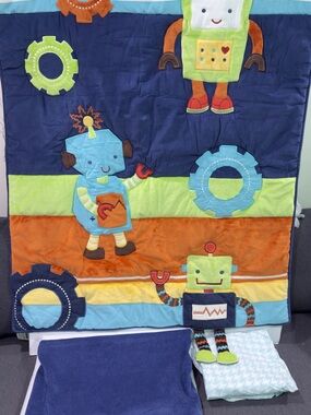 Robot Play Baby Crib bedding set New see details